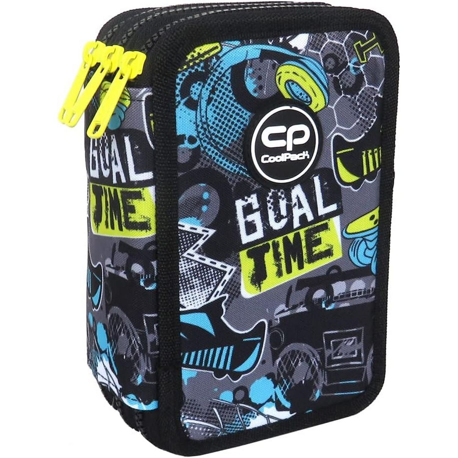 CoolPack Federmäppchen COOLPACK - JUMPER 3 - Dreifach-Federmäppchen mit Zubehör - GOAL TIME