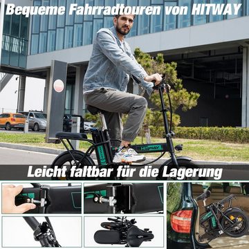 HITWAY E-Bike, Elektrofahrrad 16" Klapprad E-Bike Cityräder Faltbar 250W