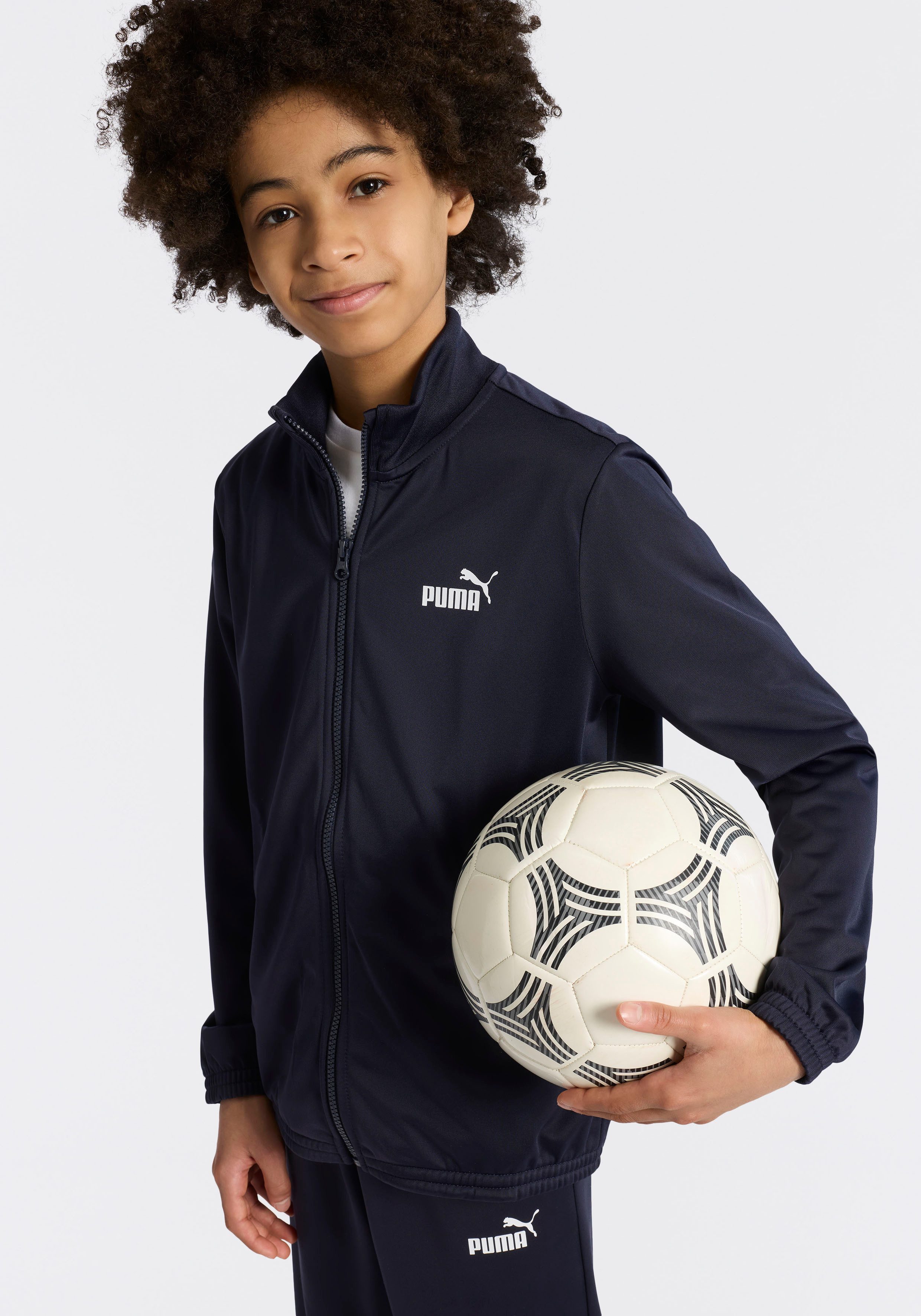 PUMA Trainingsanzug POLY SUIT B (2-tlg), zweiteiliges Set mit Jacke und Hose, für Jugendliche, Regular Fit