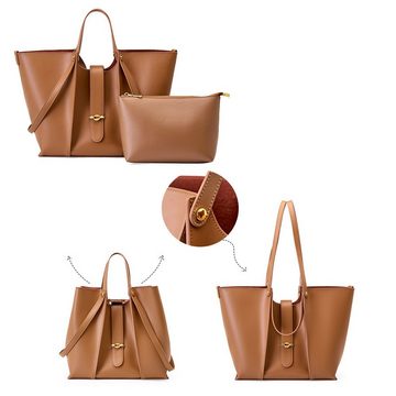 QTIYE Shopper Shopper Damen-Umhängetasche Große Leichte Frauen Handtasche Taschen (Geschenke für Frauen in schlichter Optik)