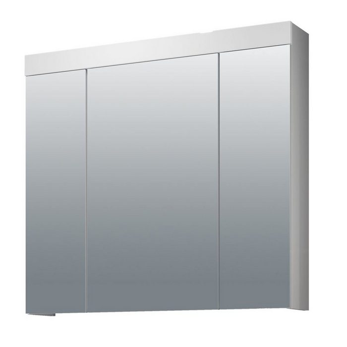 ebuy24 Badezimmer-Set Devon Bad Spiegelschrank 3 Türen weiß Spiegelglas