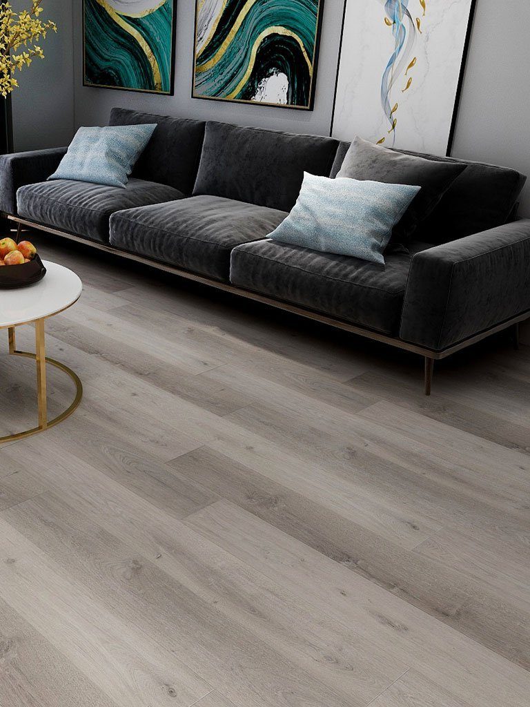 Stilewo Vinylboden Vinylboden 1 m2 Klick-Vinyl Eiche 2 in 1 inkl. Trittschalldämmung, Fußbodenheizung geeignet, extrem robuste Oberfläche, 2 in 1 Auswahl (1220m – Bild 2 von 5