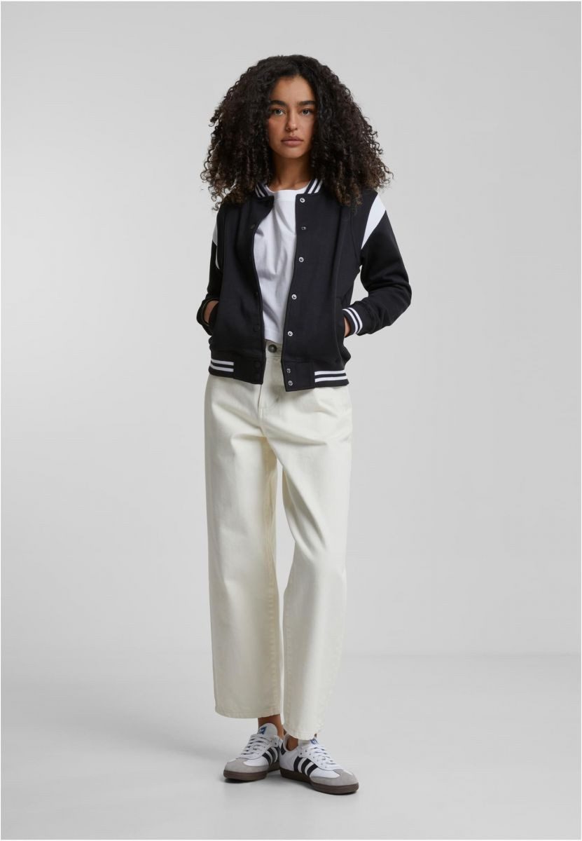 URBAN CLASSICS Outdoorjacke Ladies Inset College Sweat Jacket Collegejacke Damen