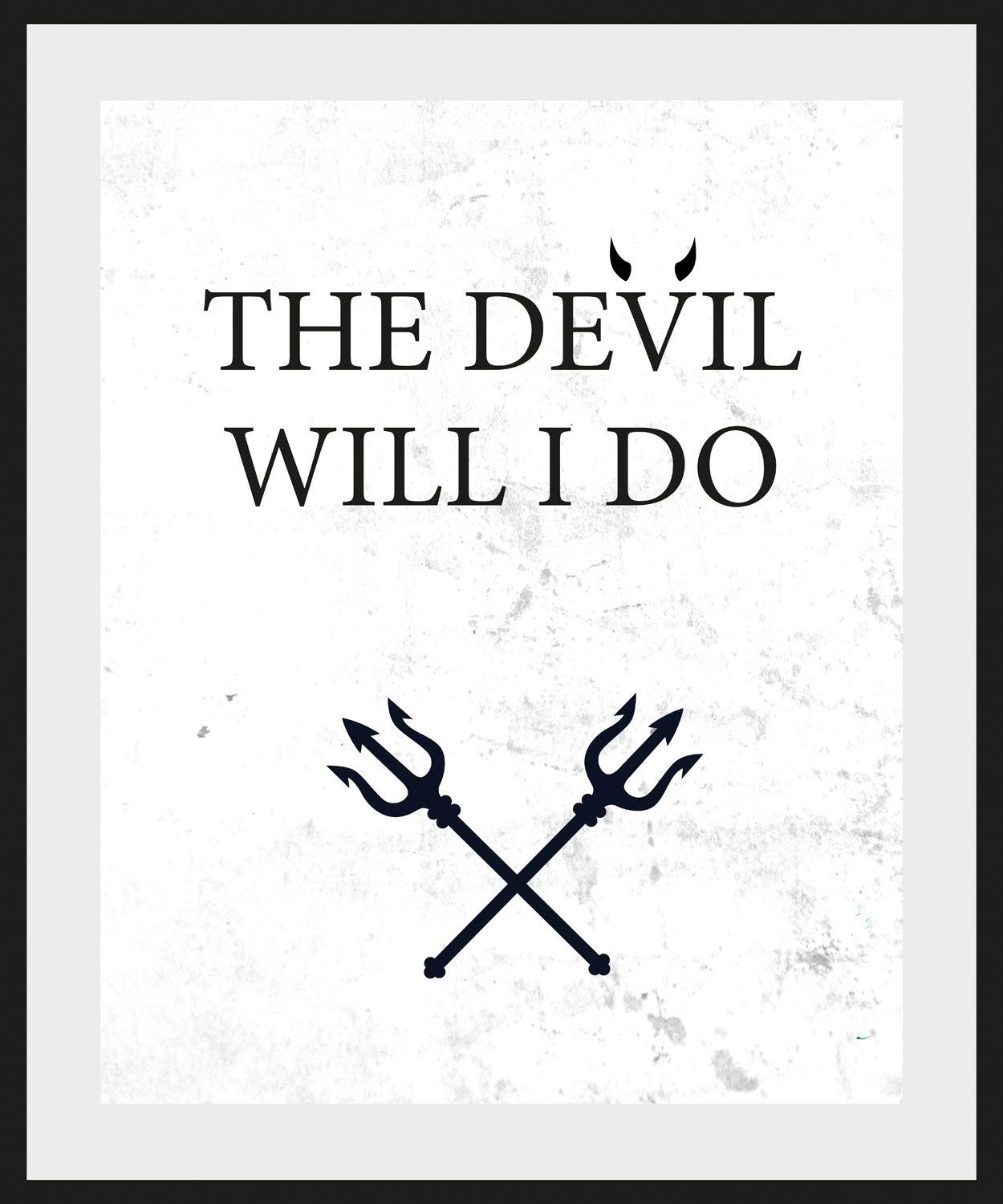 (1 DO, DEVIL THE St) WILL weiß/schwarz I Bild queence Schriftzug