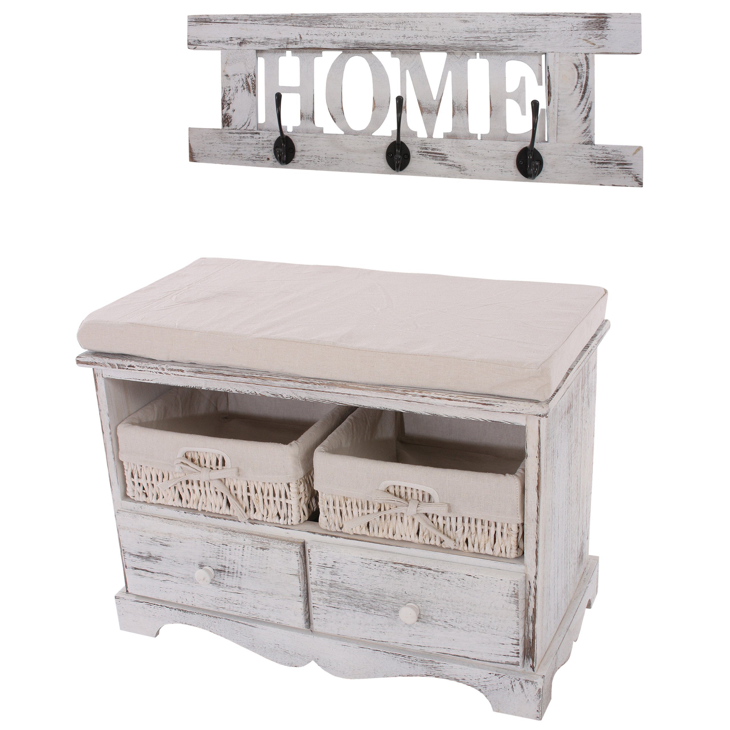 MCW Kommode Garderobe-S (Set, 2er), Waschbar, Garderobe mit 6 Aufhängungsmöglichkeiten