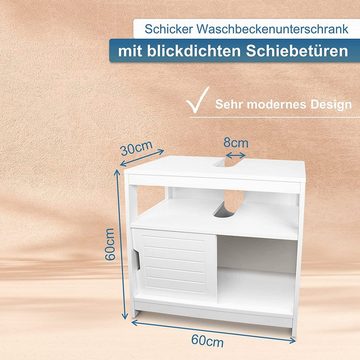 osoltus Badregal osoltus Hampton Unterschrank Waschbeckenunterschrank mit viel