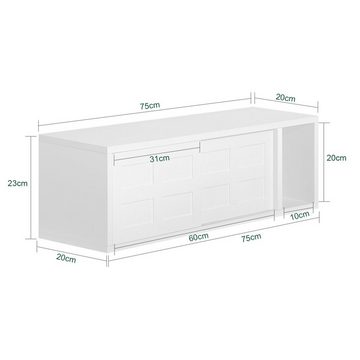 SoBuy Wandgarderobe FHK18, mit Schiebetüren und Fach Flurgarderobe Wandregal Hängeregal Garderobe