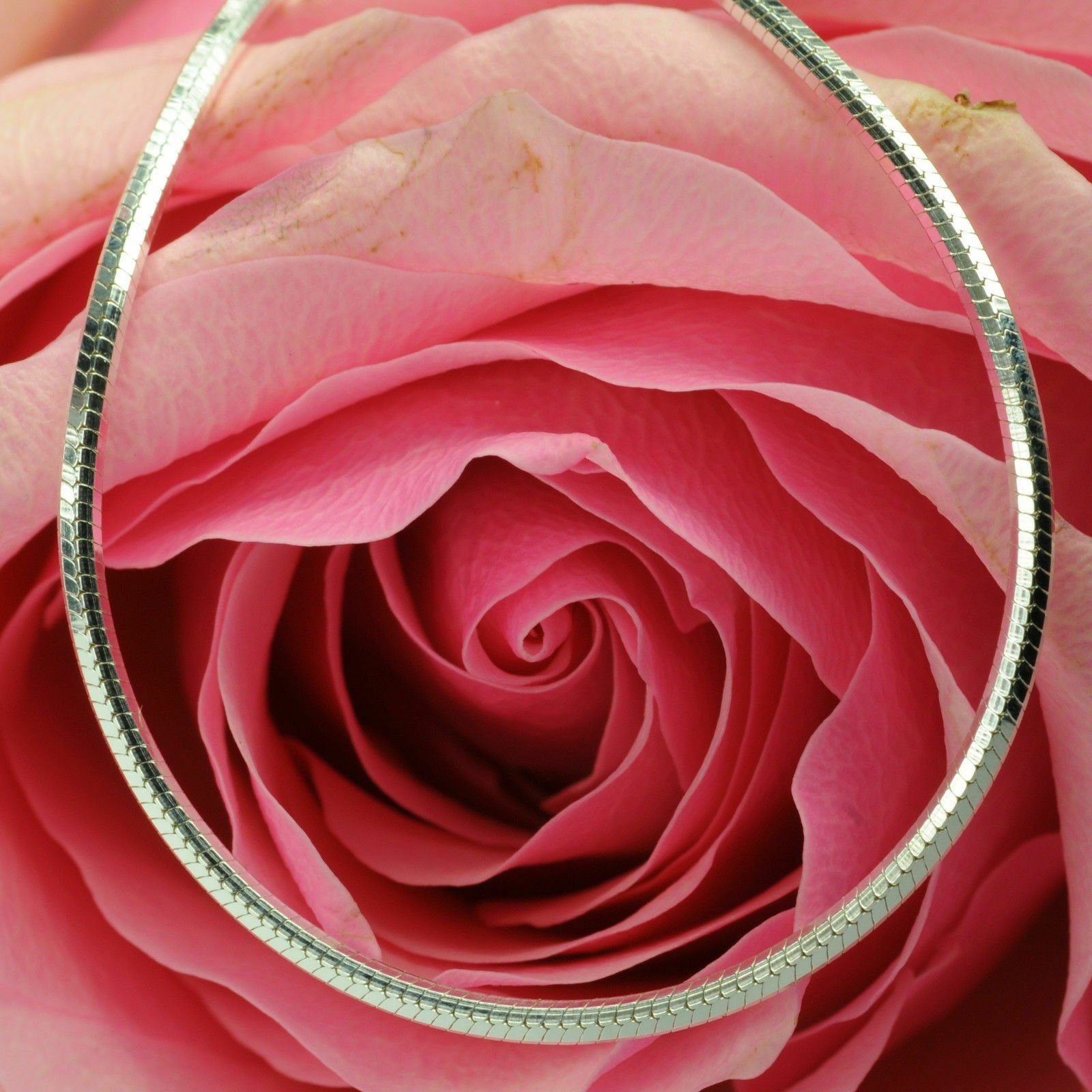 HOPLO Silberkette Silberkette Schlangenkette diamantiert 1,2 mm Länge 40 cm günstig online kaufen