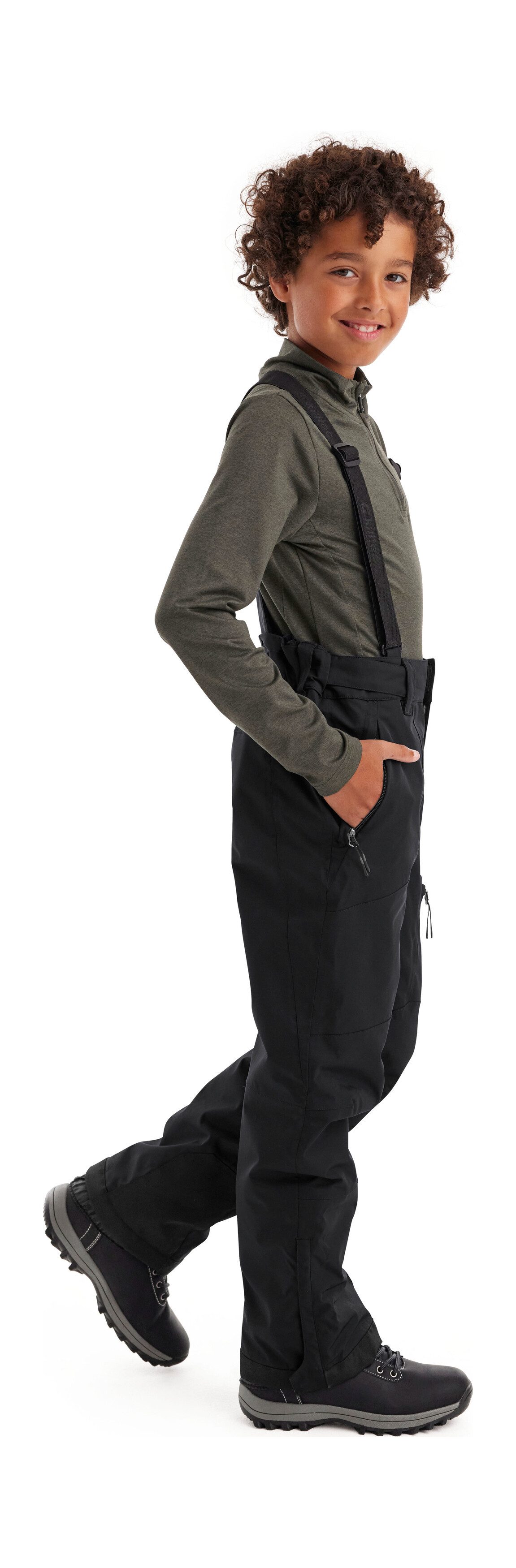 Killtec Skihose Boys Skihose 242 Wasserdichte Skihose mit abnehmbarem Latz und verstellbarem Bund