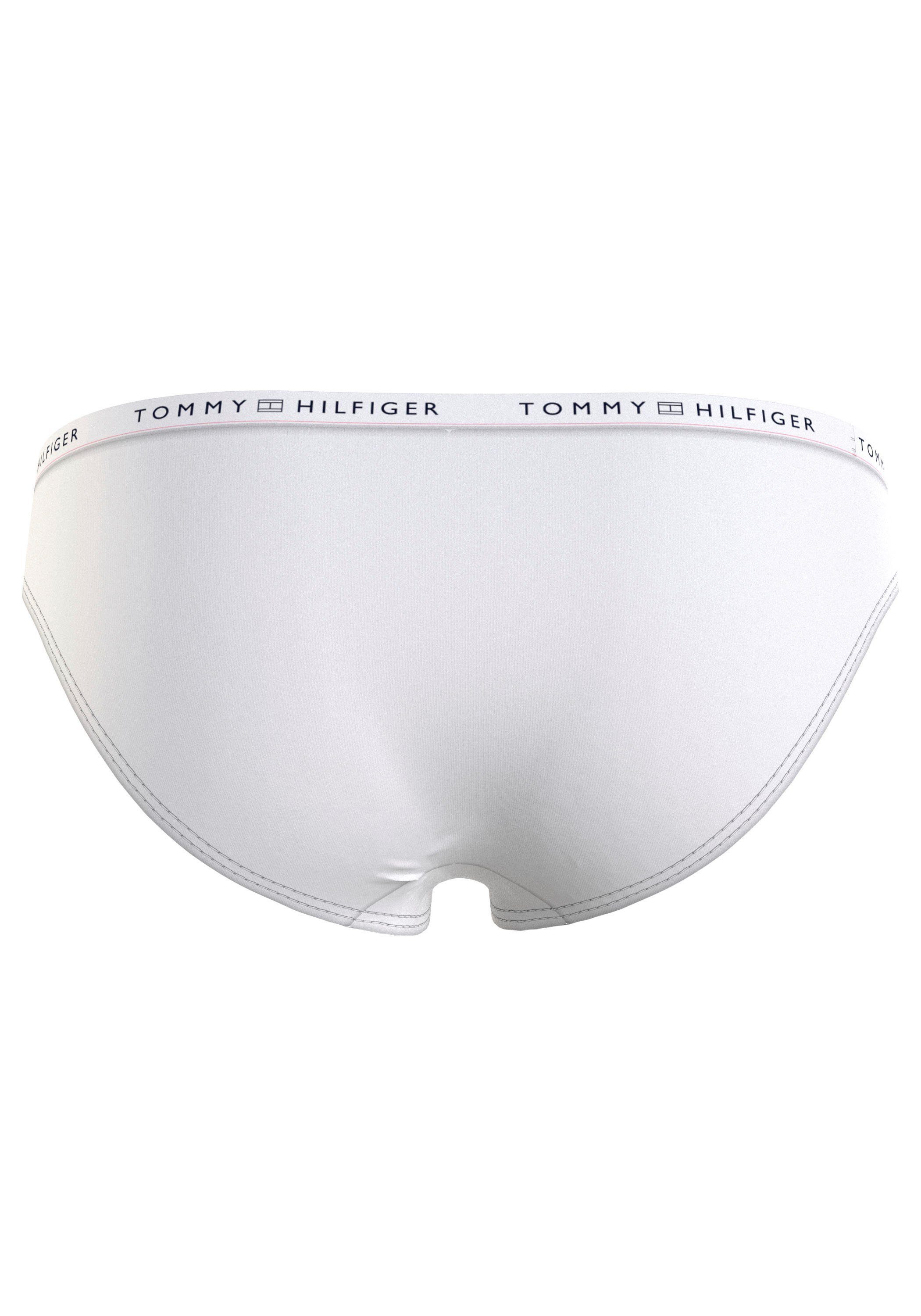 7er-Pack) Logo-Wäschebund Hilfiger Tommy mit Bikinislip schmalem BIKINI Underwear (Packung, 7P