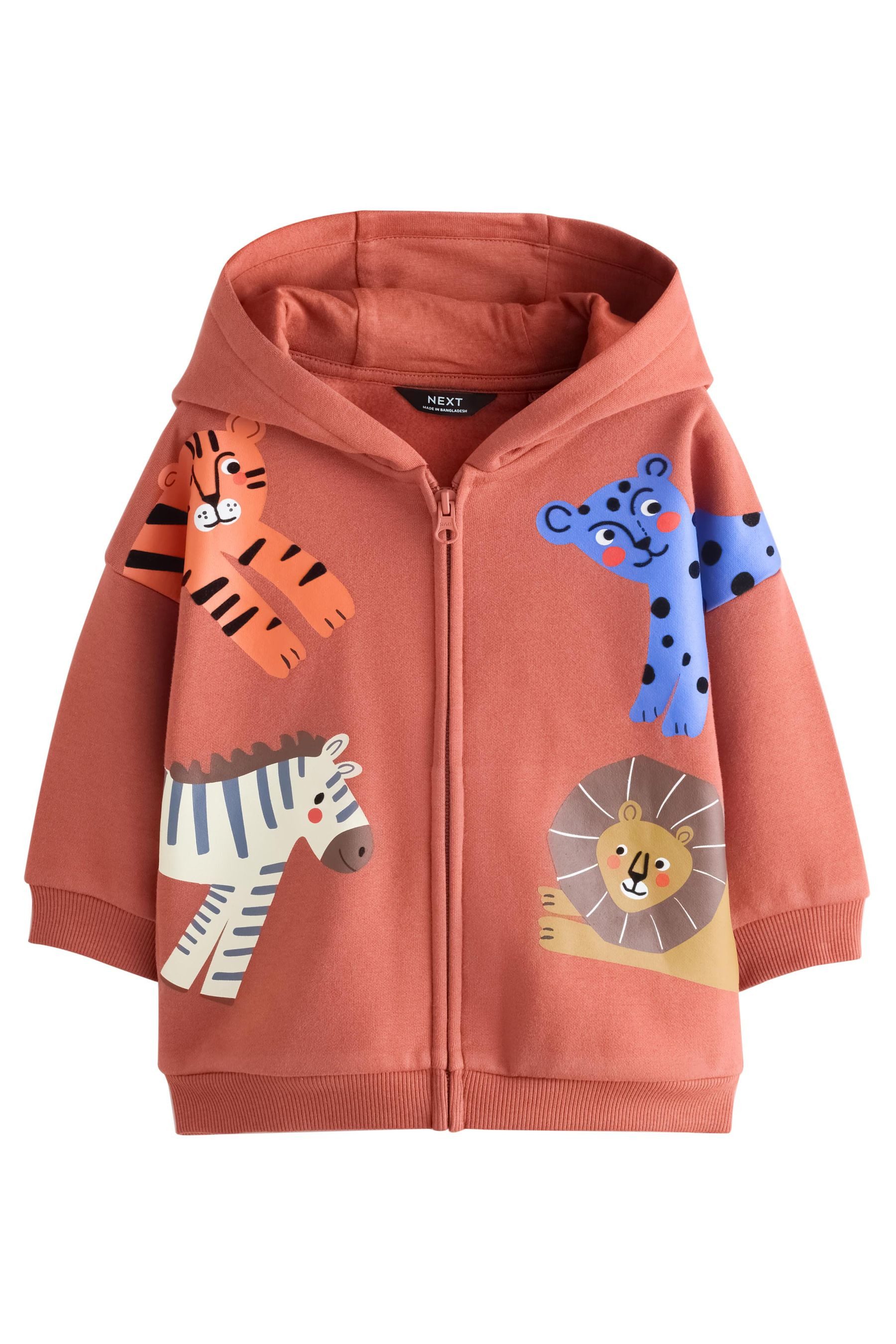 Next Sweater Kapuzenjacke mit Reißverschluss und Print (1-tlg)