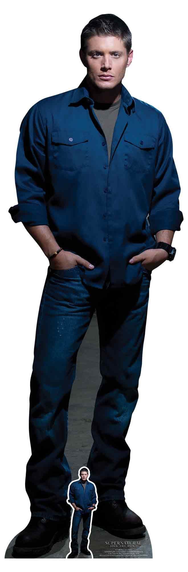 Dekofigur empireposter Dean Winchester Pappaufsteller Shirt Supernatural Blue lebensgroß