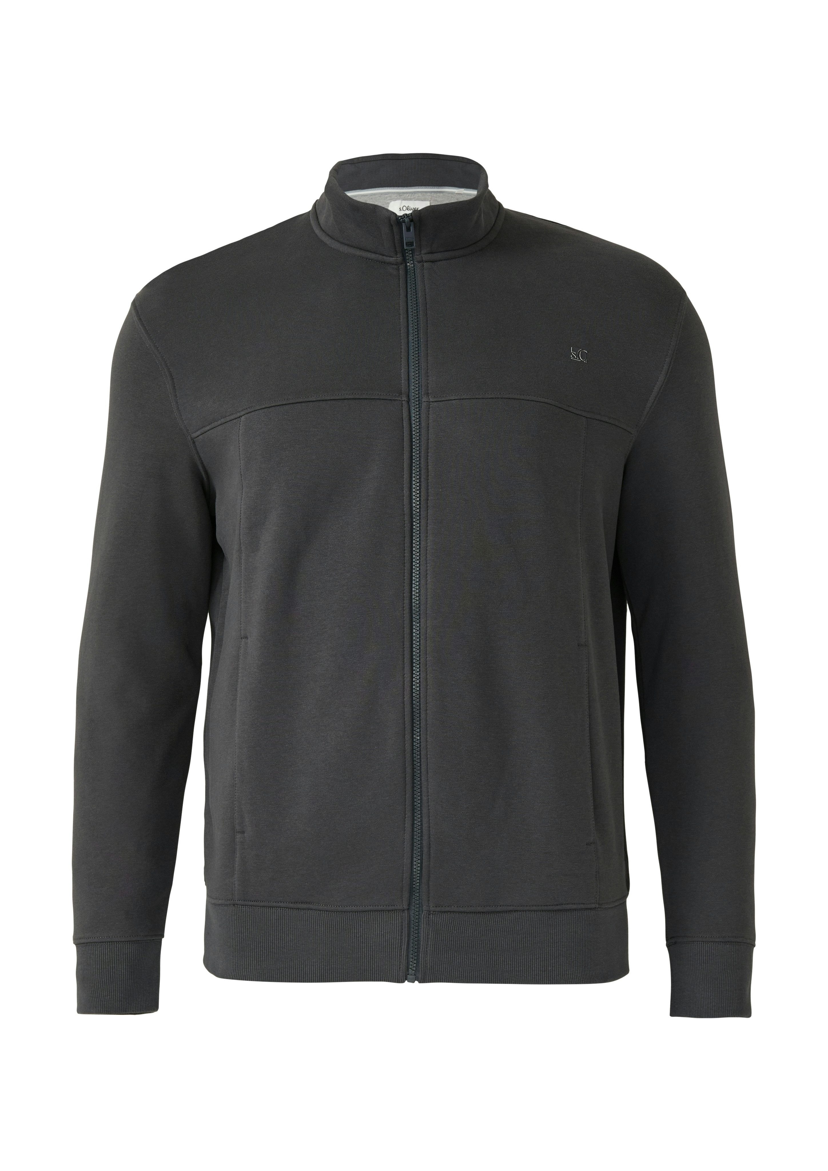 s.Oliver Men Big Sizes Sweatjacke mit Reißverschluss und Stehkragen – Bild 4 von 4