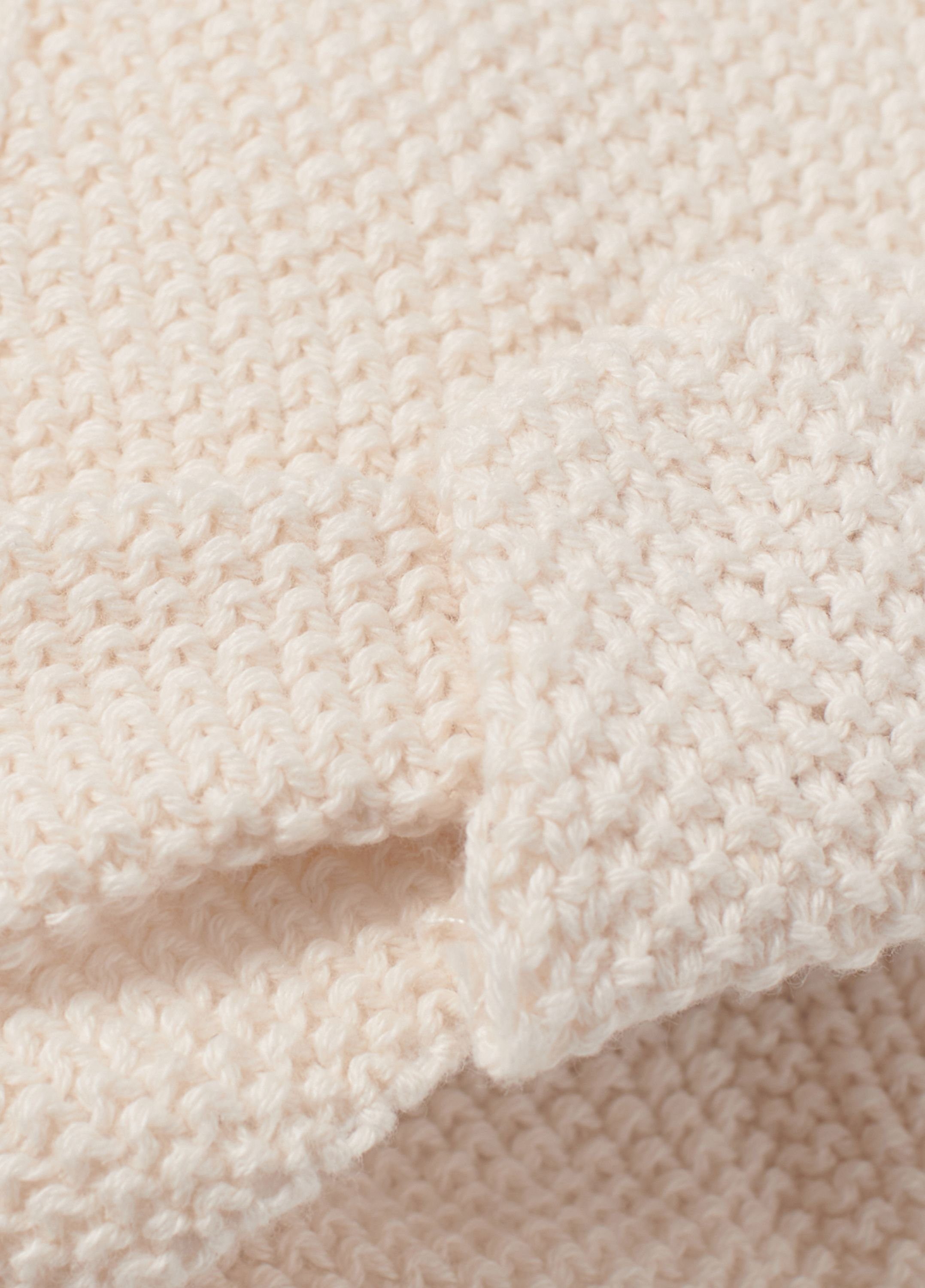 Nordic Coast Company Weiß Strickmütze Baumwolle Mädchen - Geschenk ab 100% Turbanmütze für Baby ideal Neugeborene Natur Turban Geburt als