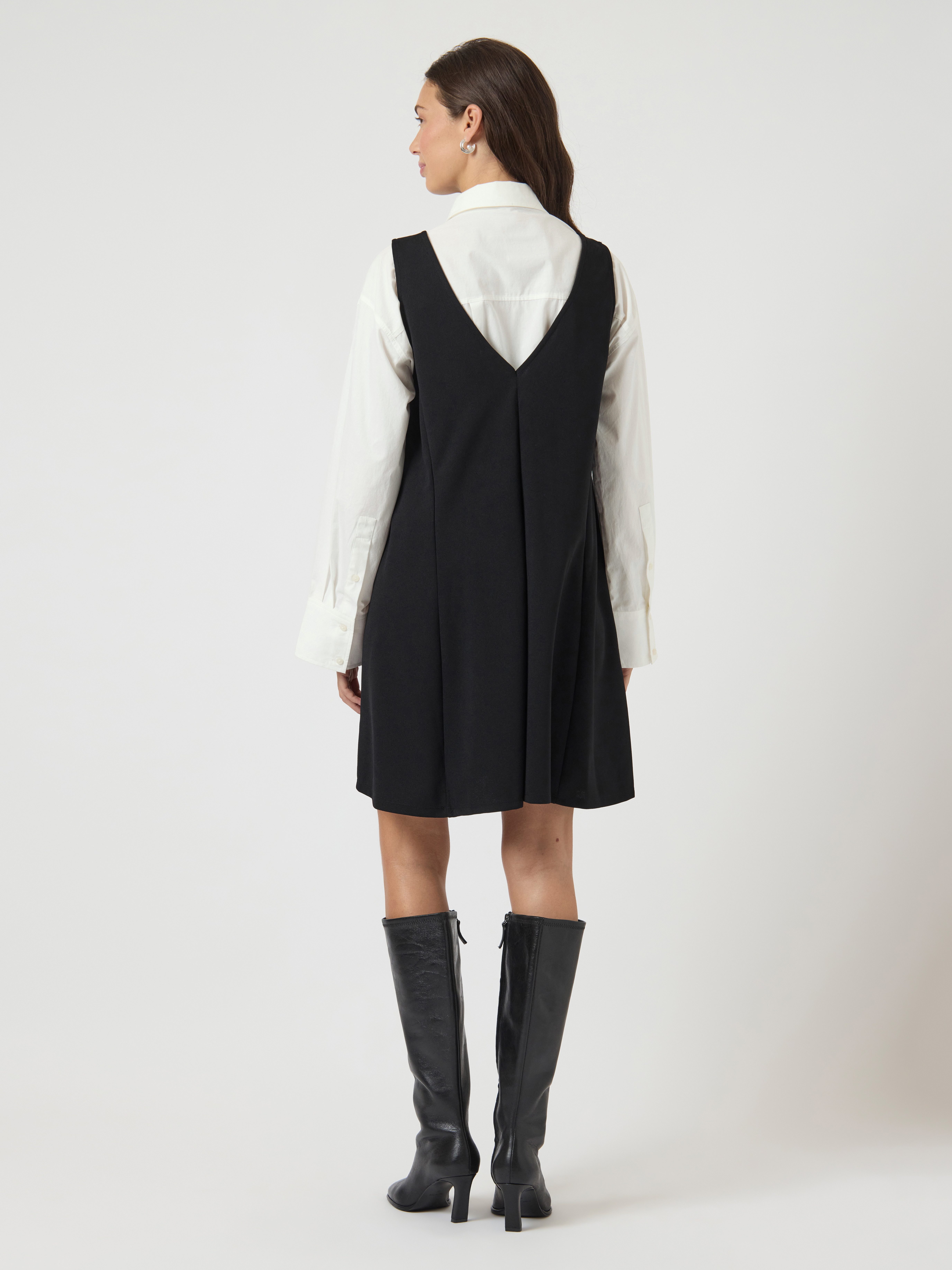 Y.A.S Minikleid YASMALEA SL WIDE DRESS S. NOOS Kunstfaser mit Stretch, loose fit