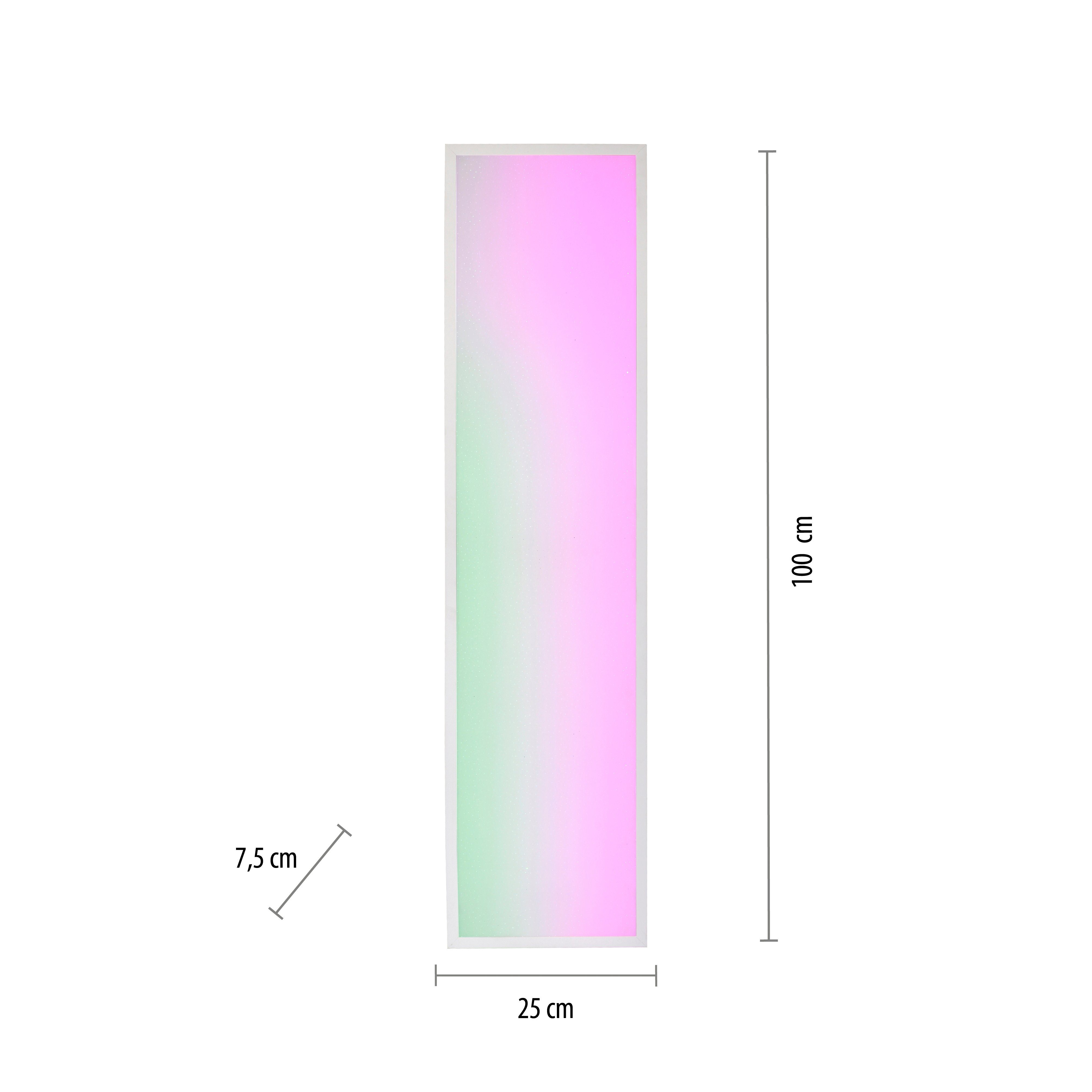 integriert, dimmbar, - inkl. - über RGB-Rainbow, LED, LED CCT Direkt fest Leuchten Fernbedienung, Infrarot warmweiß MARIO, kaltweiß, Deckenleuchte