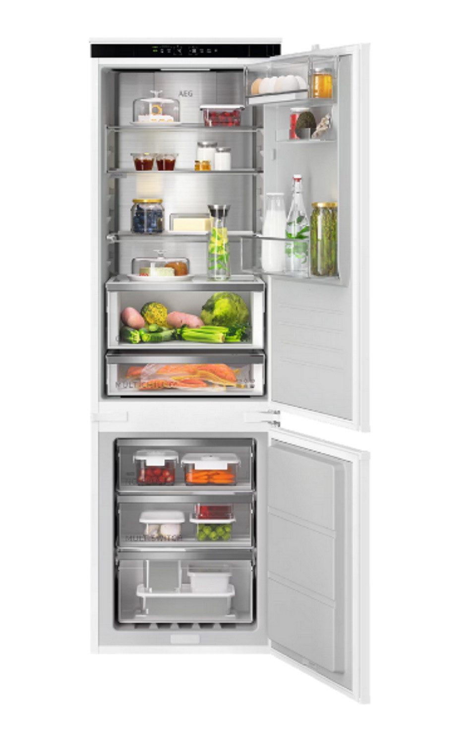 AEG Einbaukühlgefrierkombination NSC9V183CS_925576009, 177.2 cm hoch, 54.6 cm breit