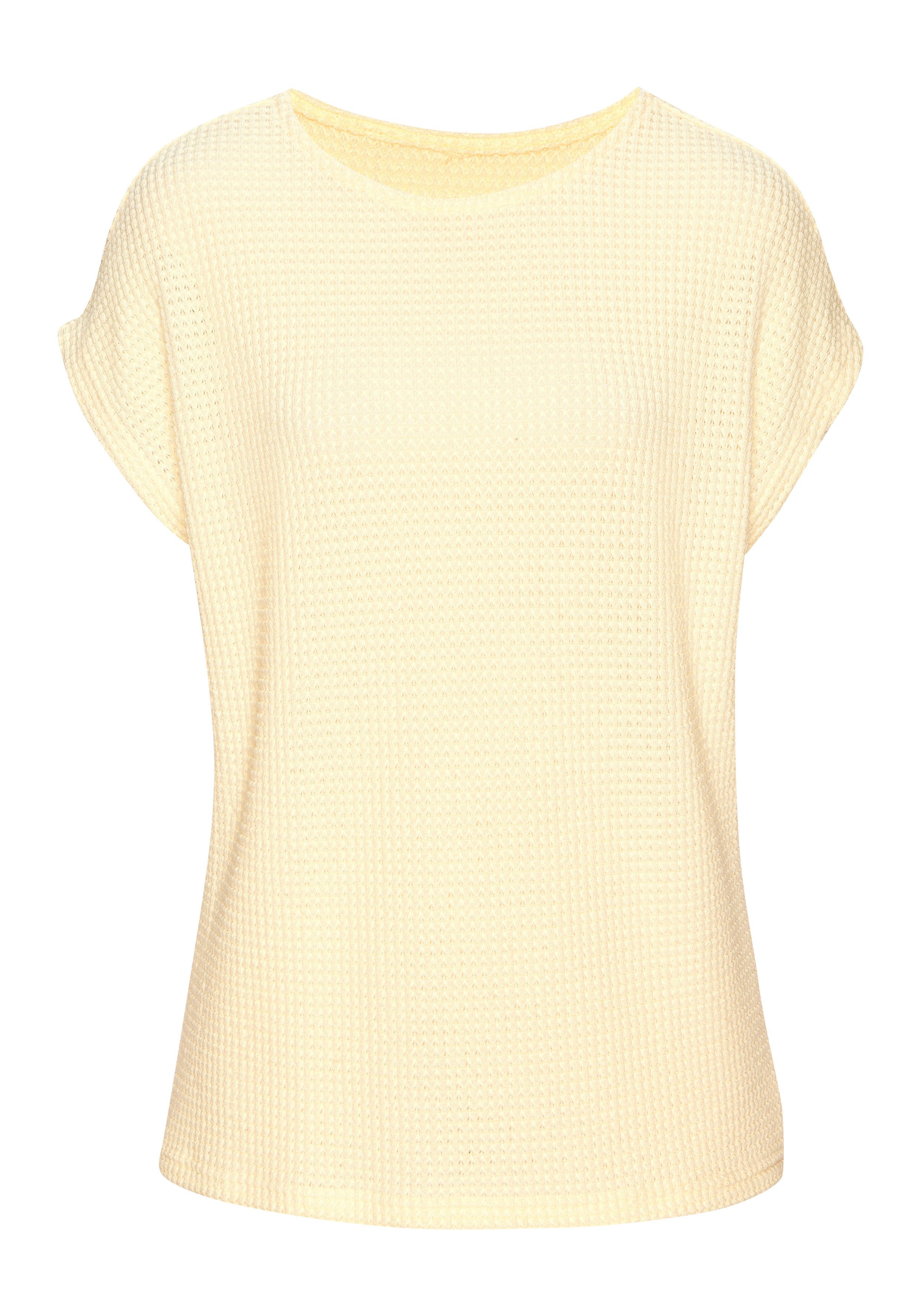 Vivance Kurzarmshirt aus bügelfreiem Waffelstrick