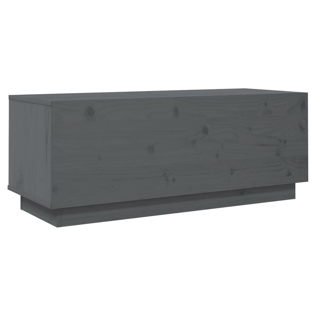 Grau Massivholz (1-St) vidaXL cm TV-Schrank TV-Schrank 90x35x35 Kiefer