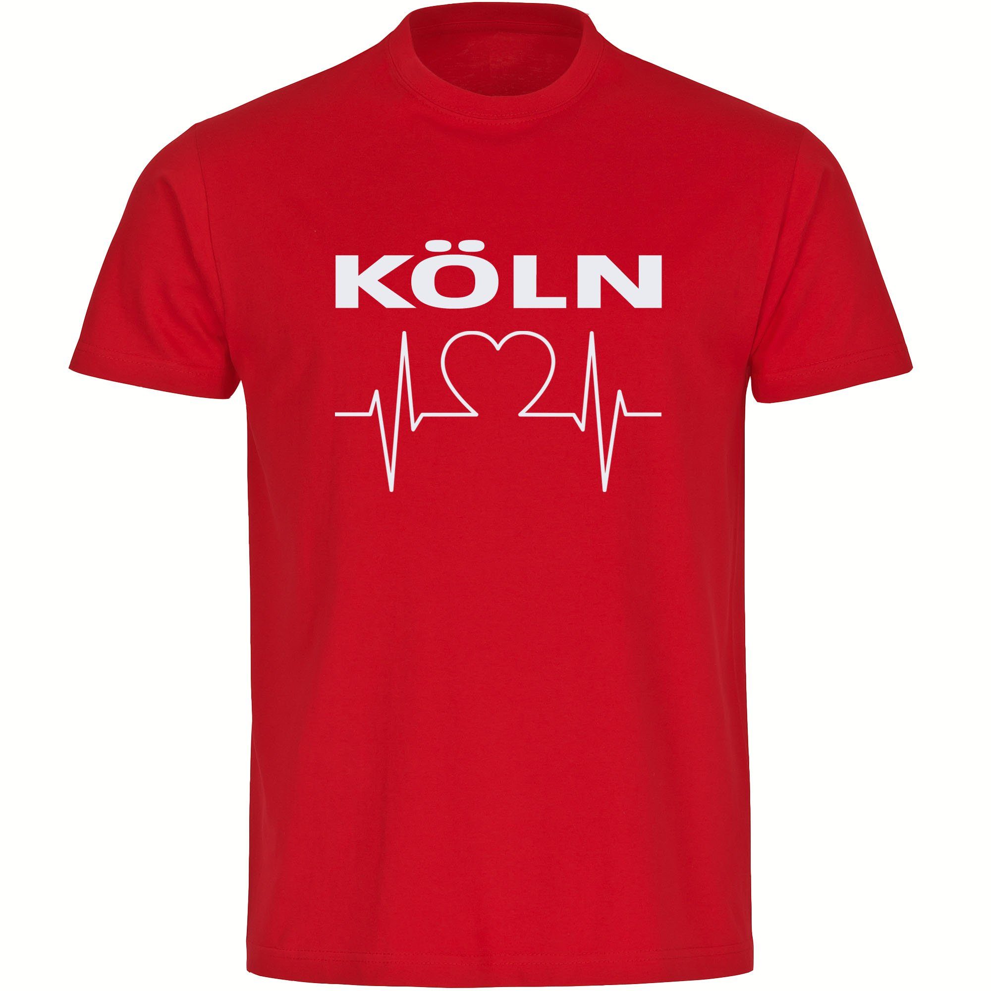 multifanshop T-Shirt Herren Köln - Herzschlag - Männer