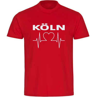 multifanshop T-Shirt Kinder Köln - Herzschlag - Boy Girl