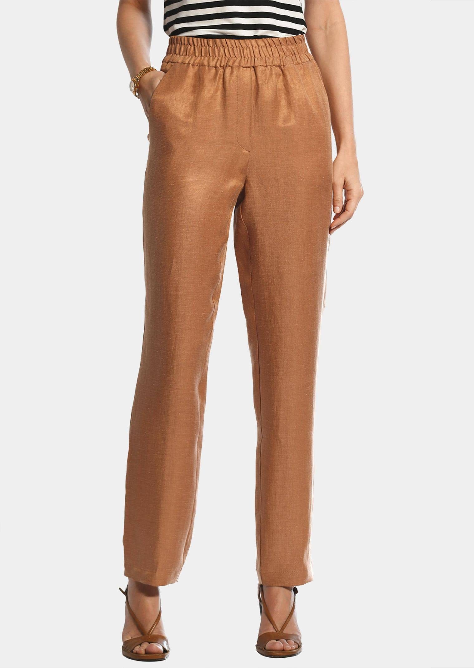 GOLDNER Stoffhose Luftige Leinenhose Louisa