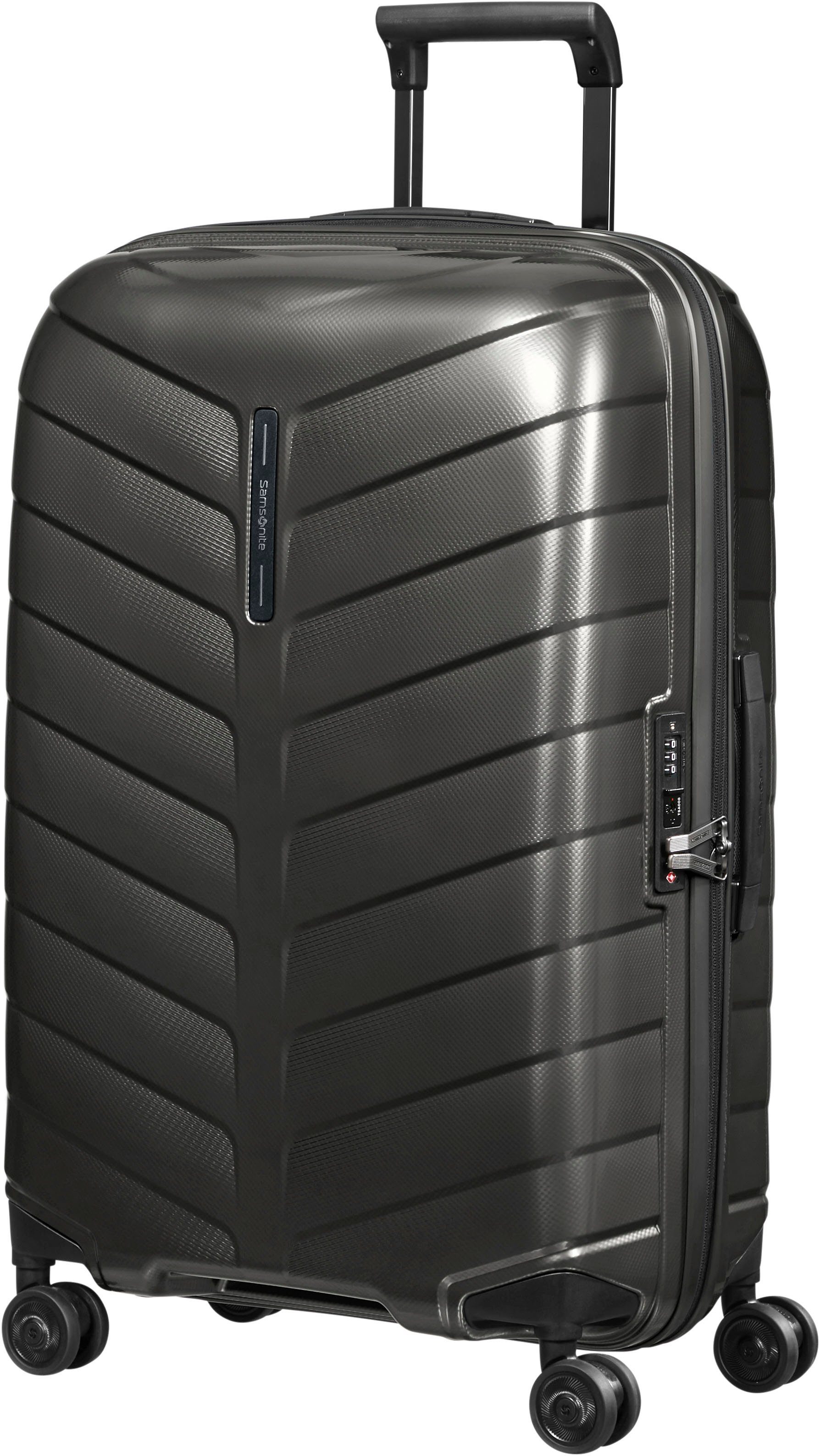 Samsonite Hartschalen-Trolley ATTRIX, verschiedene Größen und Farben, 4 Rollen, aus Polypropylen, mit Bodenfach, Reißverschlussfach und Tasche