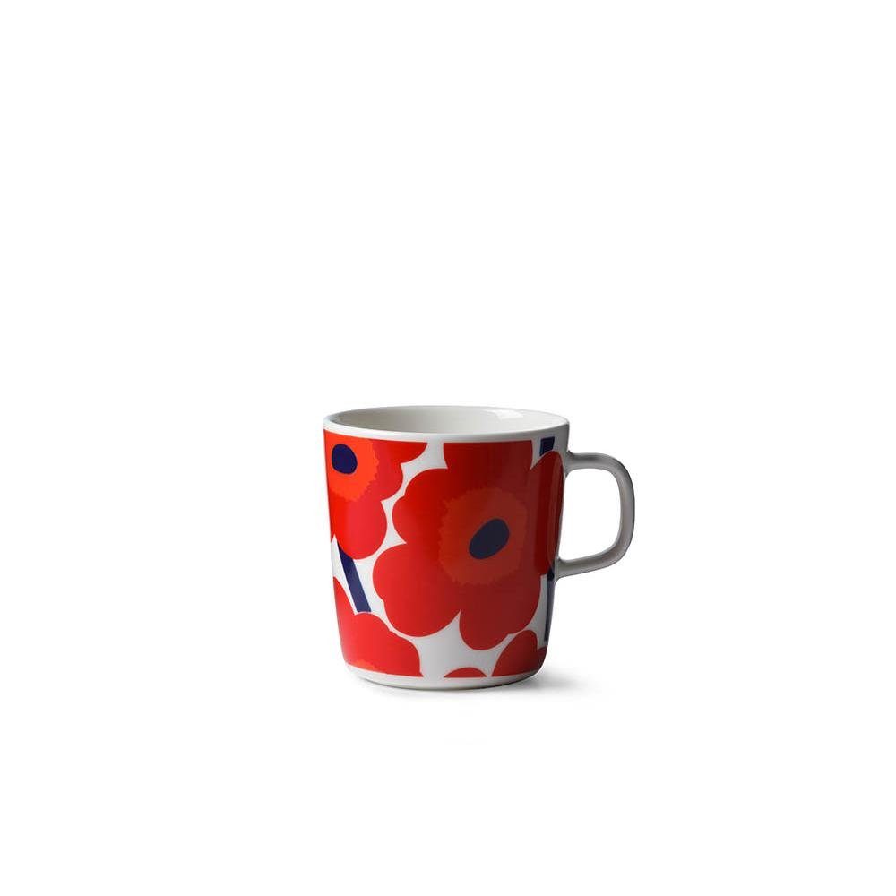 Marimekko Tasse Becher Oiva Unika Rot-Weiß (Groß)