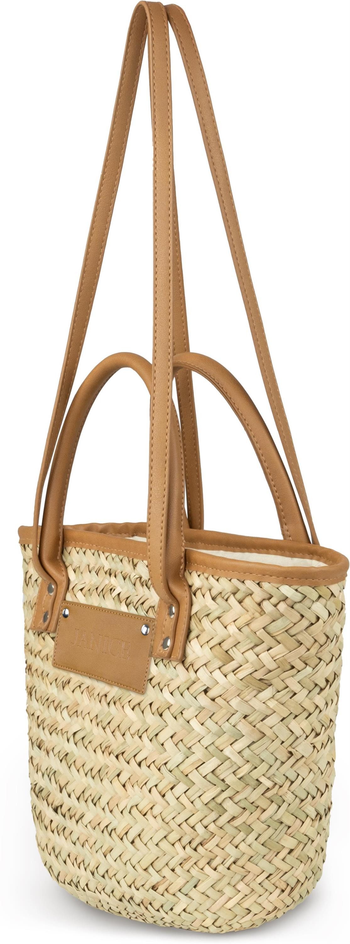 Janice Strandtasche Strohkorb 6 Liter Nabon, Damen Handtasche Sommertasche günstig online kaufen