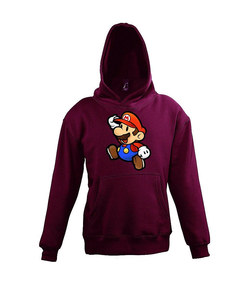 Youth Designz Kapuzenpullover Mario Kinder Hoodie Pullover für Jungen & Mädchen mit modischem Print Burgund | Hoodies