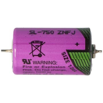 Tadiran Sonnenschein Inorganic Lithium Battery SL-750/P Anschlußdrähte Batterie, (3,6 V)