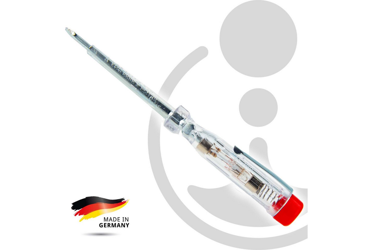 Thumbnail - EUROTOOLS Schraubendreher Spannungsprüfer Phasenprüfer 250 V, Schlitz - Schraubendreher 140 mm