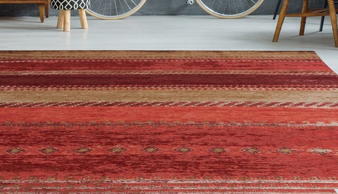 my home Teppich Lewe, rechteckig, Höhe: 8 mm, Vintage, flacher Teppich, Pfl günstig online kaufen