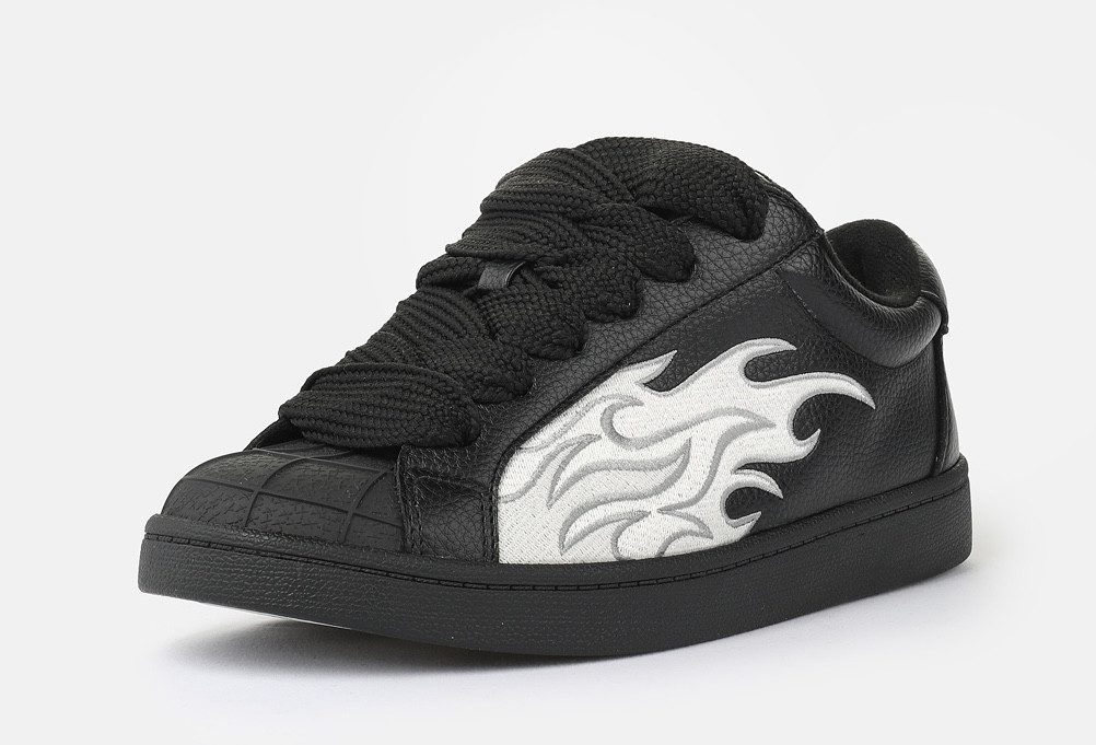 Buffalo LIBERTY Sneaker, Freizeitschuh, Schnürschuh, Halbschuh mit trendigem Flammenmotiv