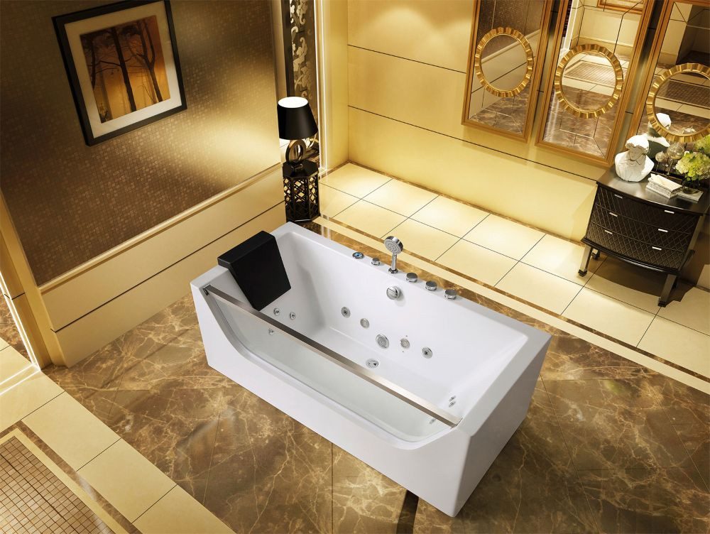 Xlmoebel Whirlpool-Badewanne Wellness-Komfort Badewanne mit Whirlpool-Funktion, (1-tlg), Hergestellt in Europa