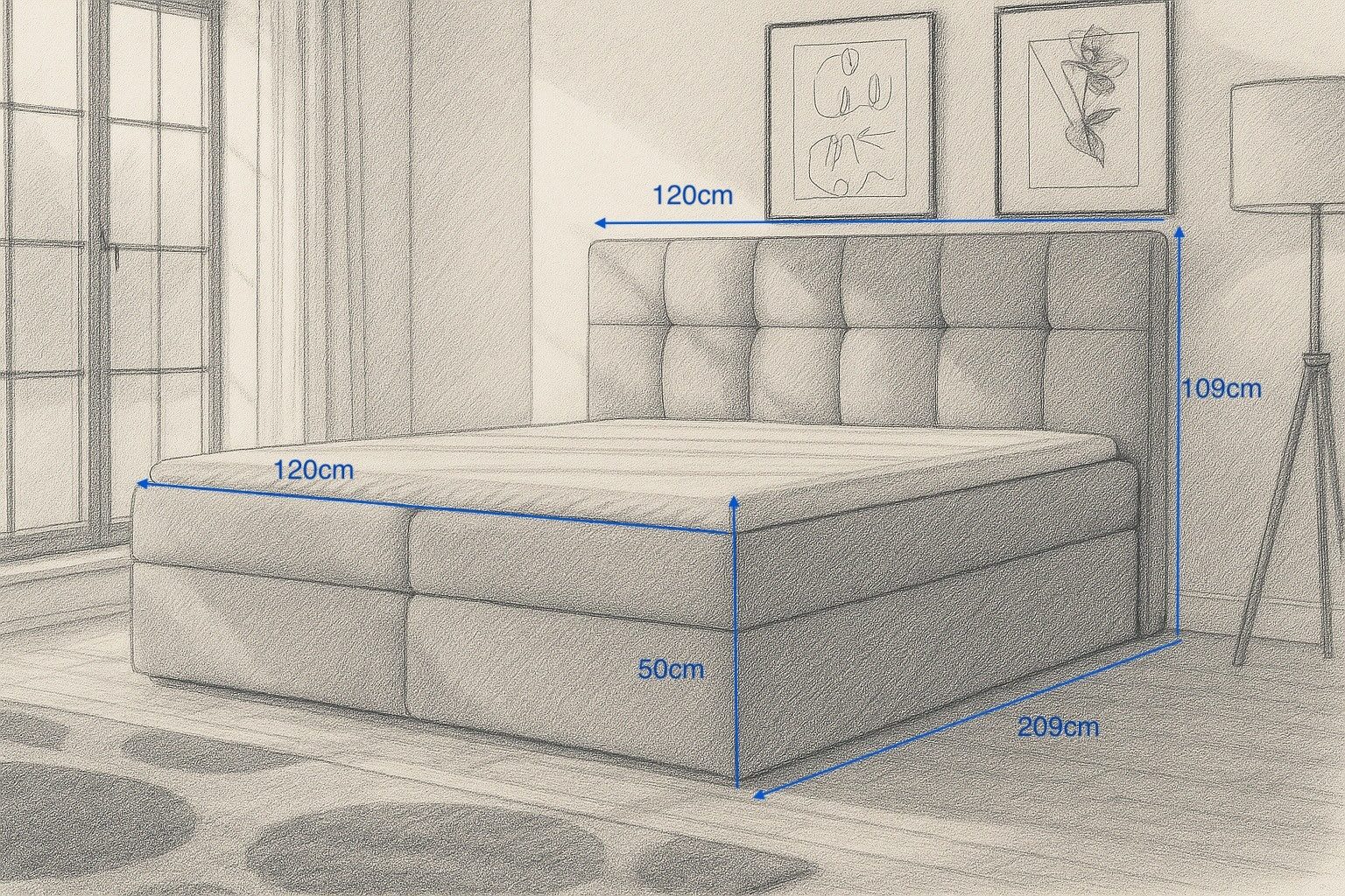A&J MöbelLand GmbH Boxspringbett ARNOR mit 2 Bettkästen und Topper. – Bild 5 von 5