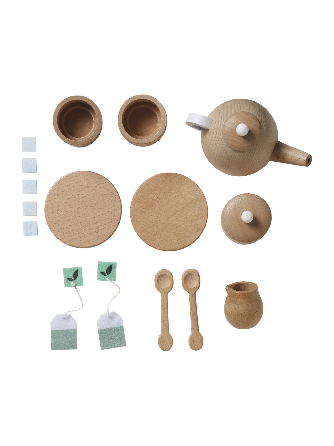 vertbaudet Spielküche Kinder Teeservice, Holz FSC® Holz