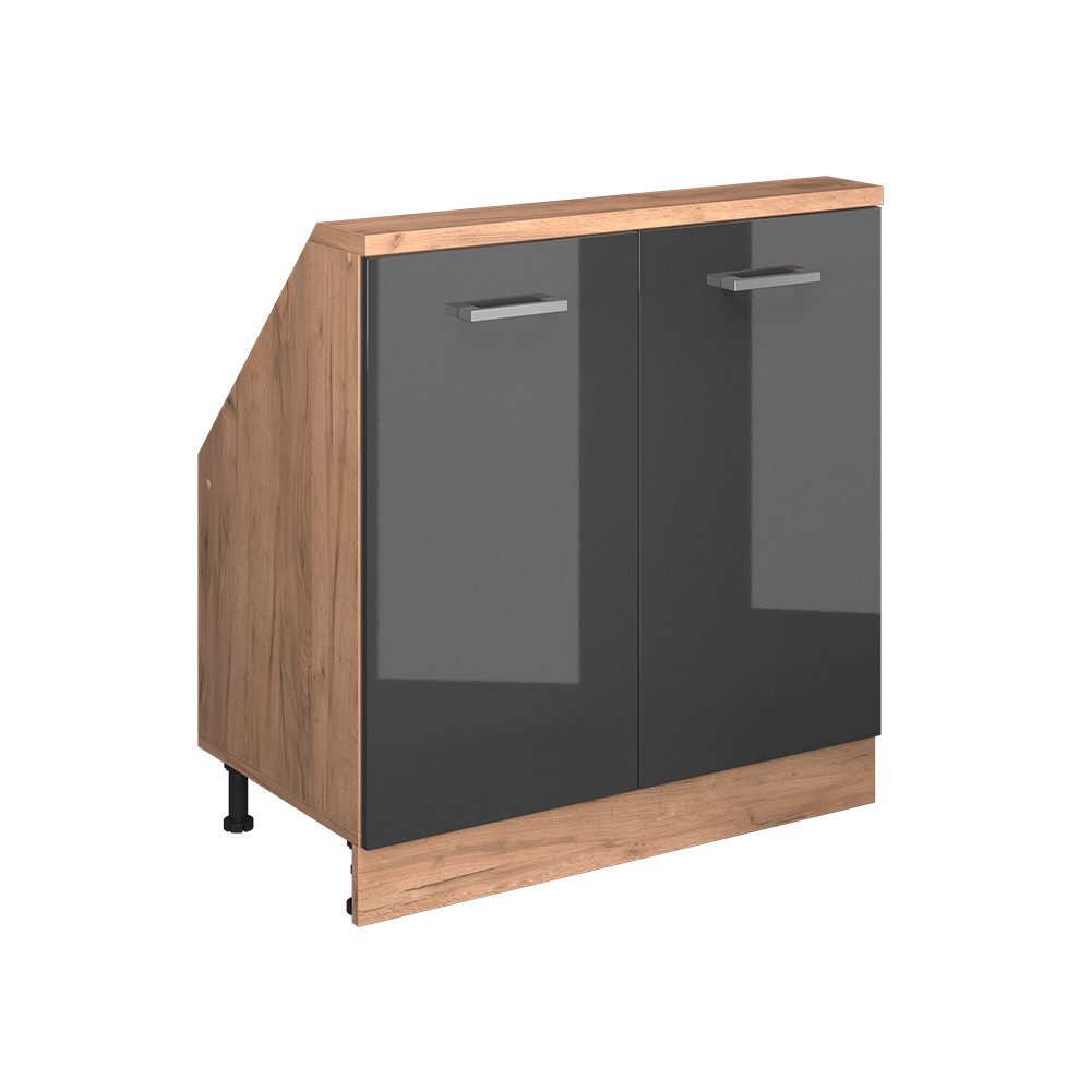 Vicco Unterschrank R-Line, Anthrazit Hochglanz/Goldkraft Eiche, günstig online kaufen