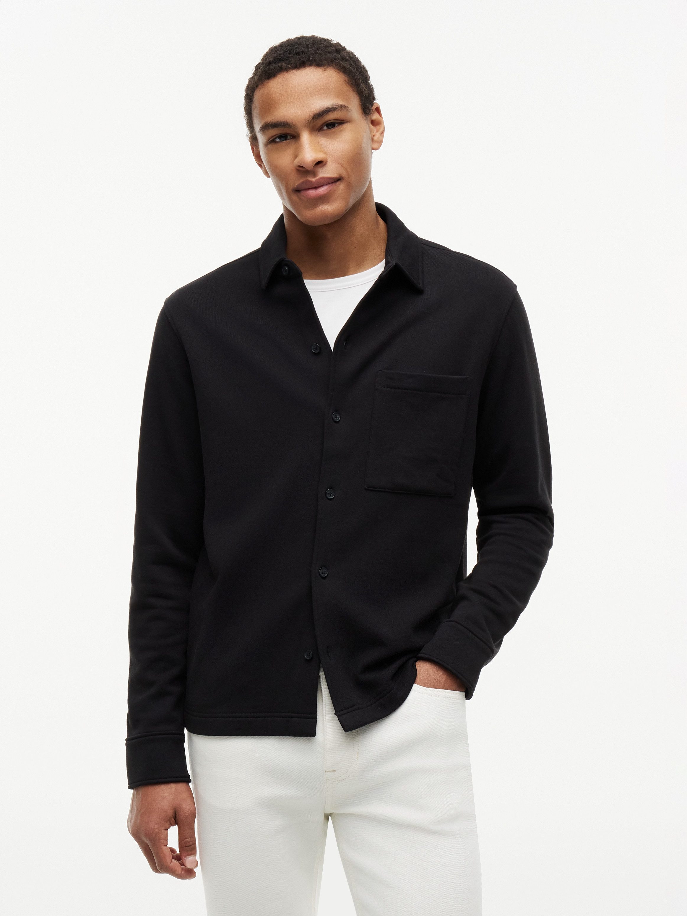 Tommy Hilfiger Hemdjacke ESSENTIAL TERRY OVERSHIRT aus Sweatware