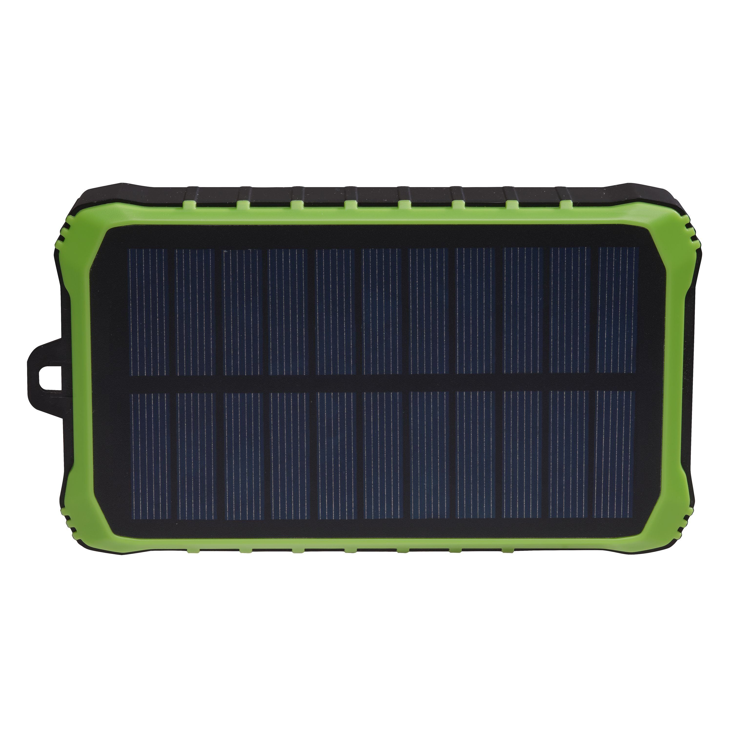 Denver PSO-10012 Solar Powerbank PSO-10012 10 mAh (Eingang 5 V; Ausgänge 2× 5 V/2 A V, 4 St), Dual USB-Out (je 5 V/2 A), Solarpanel oben, Handkurbel