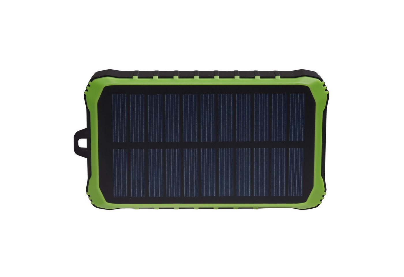 Denver PSO-10012 Solar Powerbank PSO-10012 10 mAh (Eingang 5 V, Ausgänge 2× 5 V/2 A V, 4 St), Dual USB-Out (je 5 V/2 A), Solarpanel oben, Handkurbel