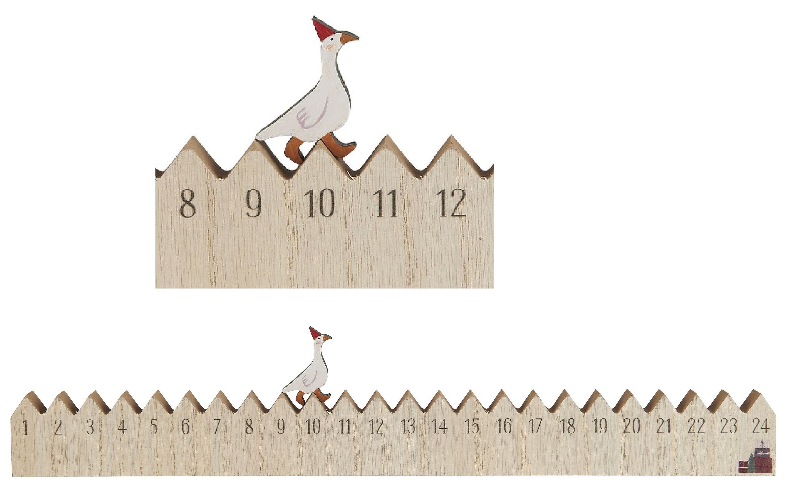 Ib Laursen Christbaumschmuck Ib Laursen - Adventskalender Weihnachtskalender Gehende Gans L50cm