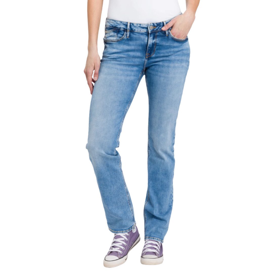 CROSS JEANS® Straight-Jeans Rose N487-076 Mid Blue 5-Pocket Style