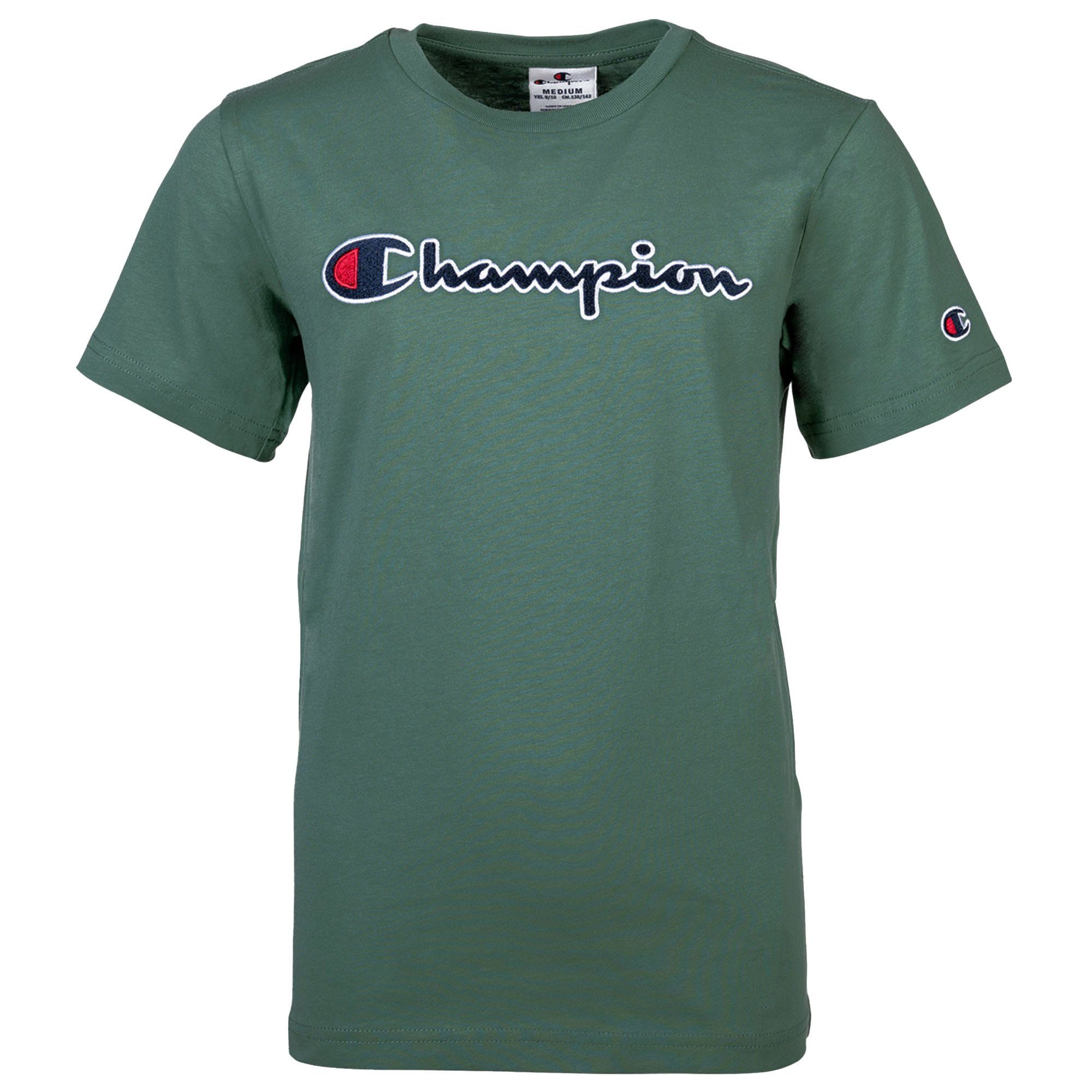 - Unisex Grün Champion Crewneck, Kinder Rundhals T-Shirt T-Shirt