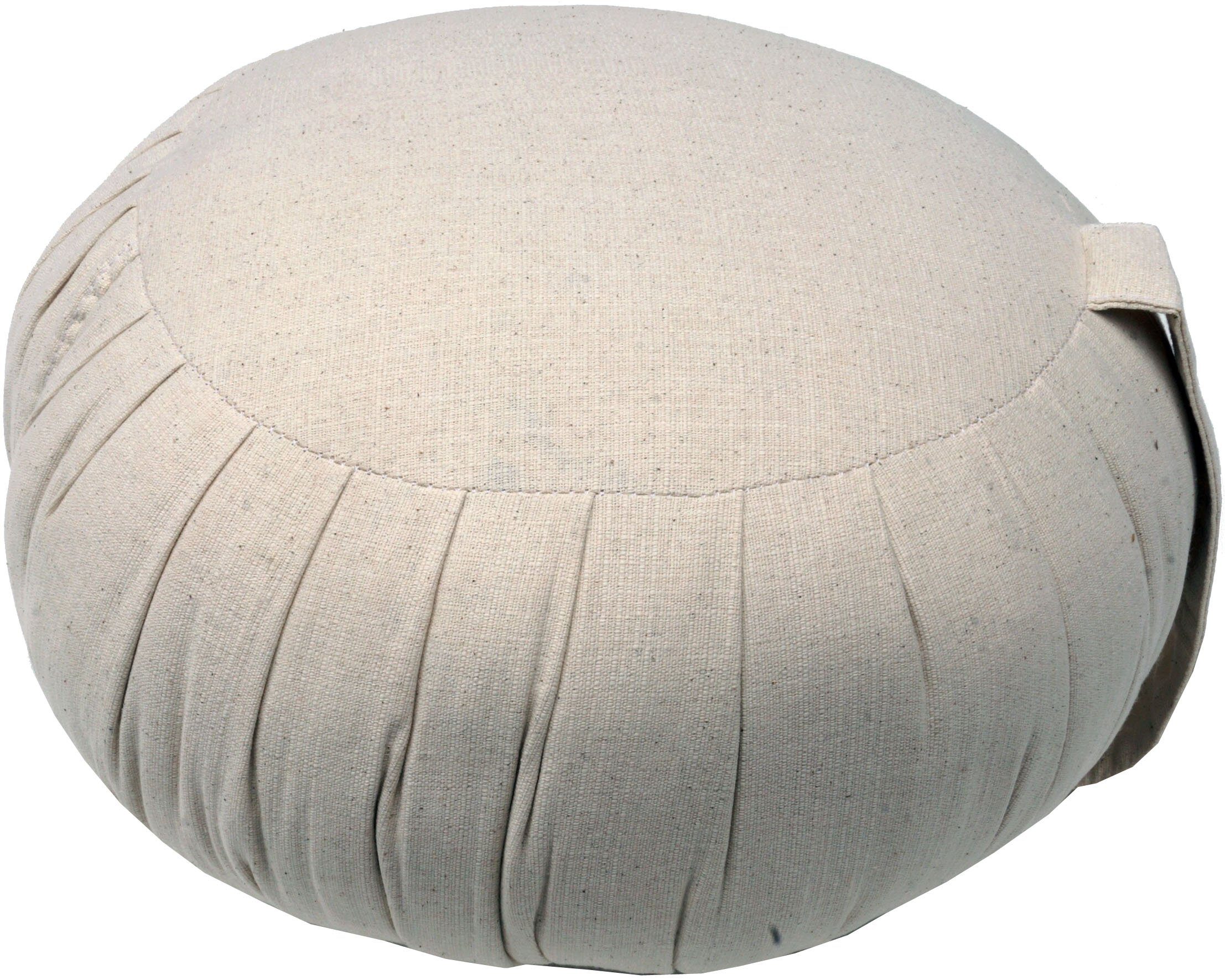 Guru-Shop Meditationskissen Rundes einfarbiges Meditationskissen, Yoga..