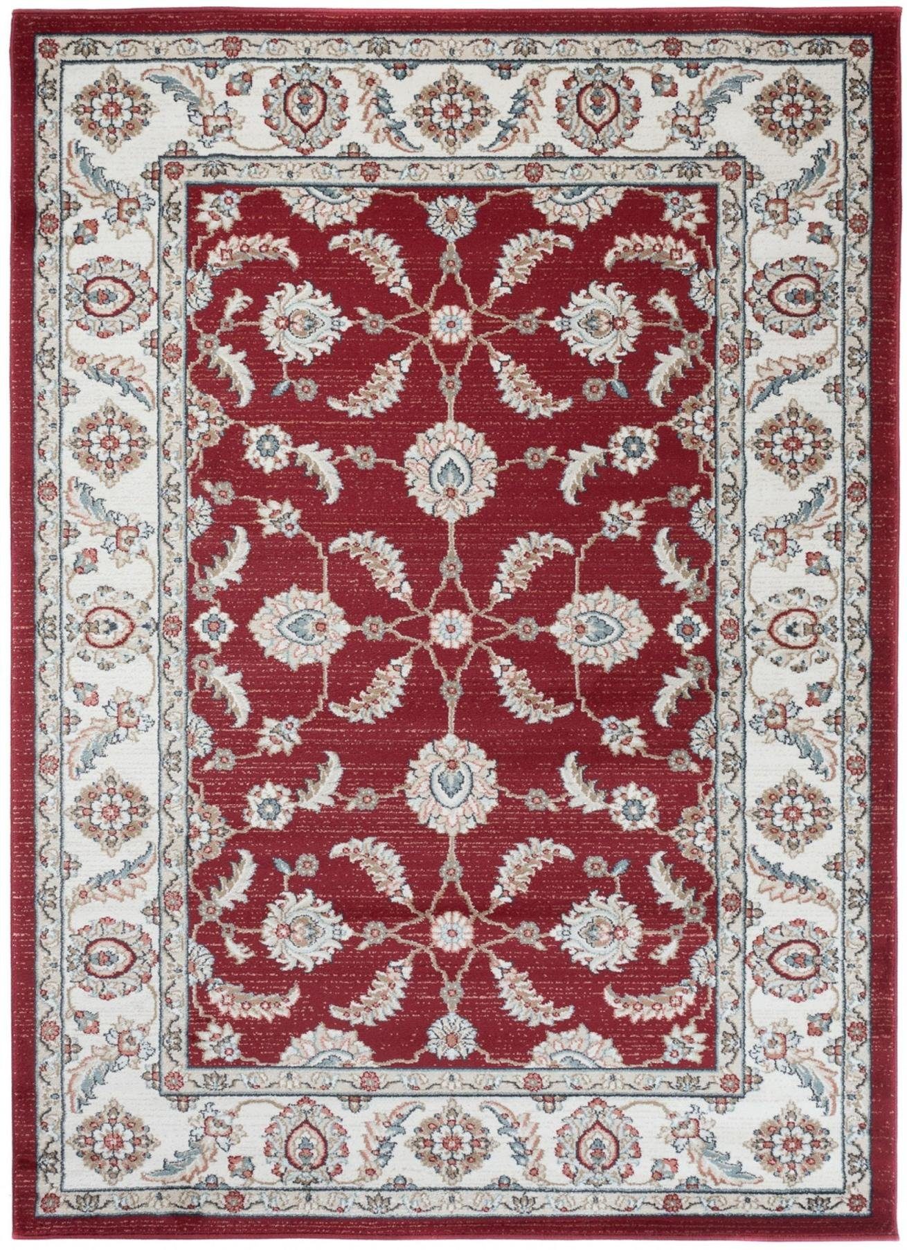 Orientteppich Oriente Teppich - Traditioneller Pflegeleicht, 150 Rot Orient cm, Wohnzimmerteppich Fußbodenheizung, Geeignet Mazovia, Teppich x 80 für Creme