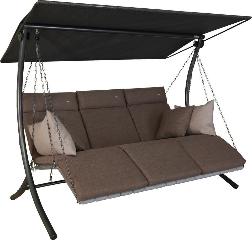 Angerer Freizeitmöbel Hollywoodschaukel Luxus Smart olive, 3-Sitzer,  Bettfunktion, BxTxH: 210x145x160 cm