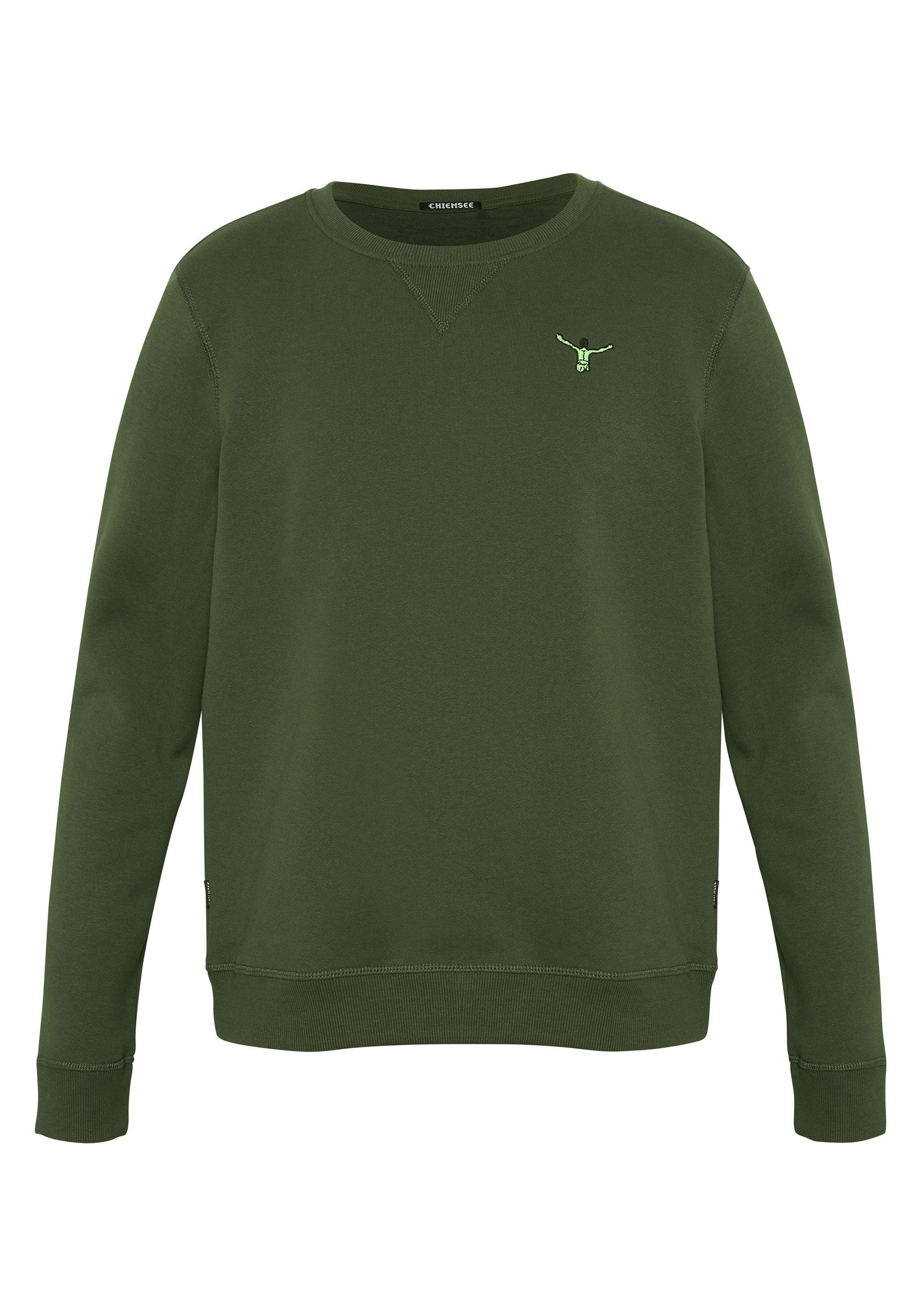 Chiemsee Sweatshirt Sweatshirt im coolen Green 1 19-0417 Kombu Retro-Design