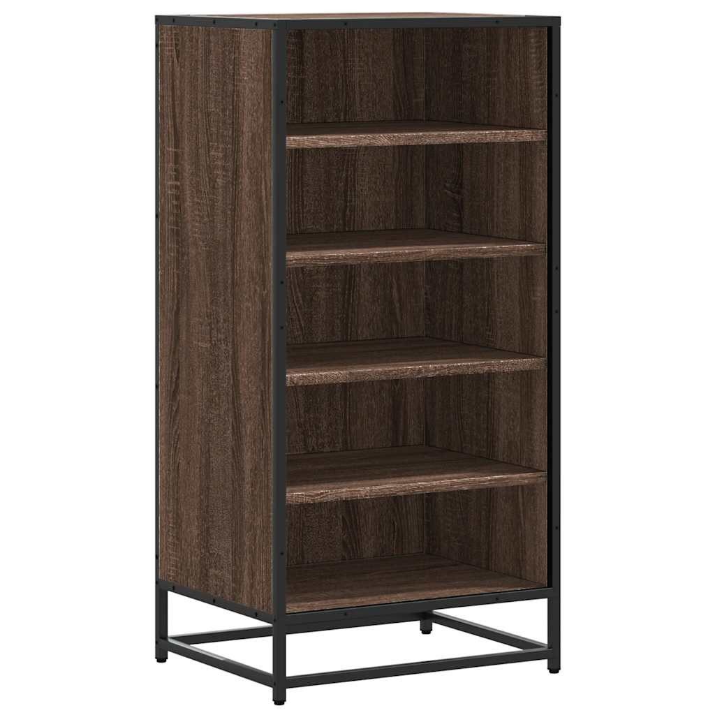 vidaXL Schuhregal Schuhregal Braun Eichen-Optik 48x38x97,5 cm Holzwerkstoff, 1-tlg.