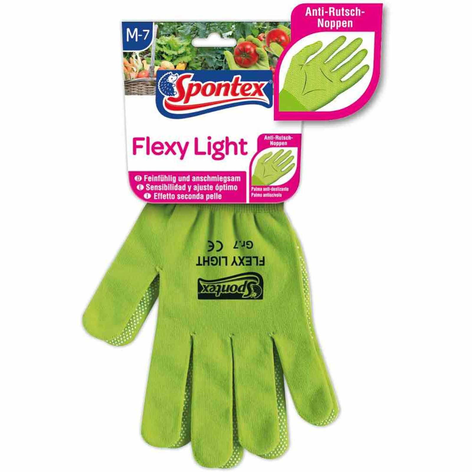 SPONTEX Gartenhandschuhe 1x Gartenhandschuh Flexy Light Gr. 6 Damenhandschuh